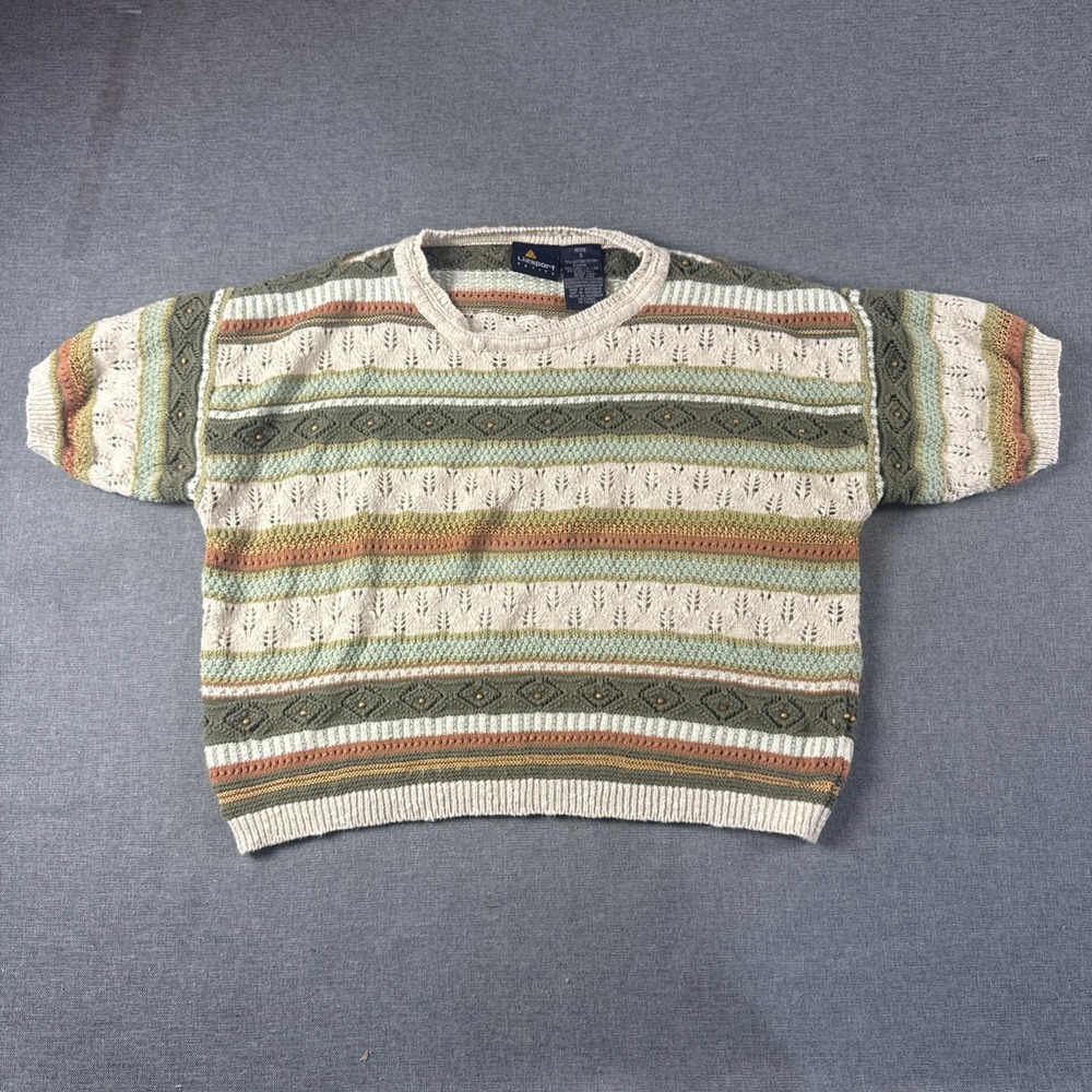 Liz's port Knitted Petite Sweater Size Small Cotton Linen Blend